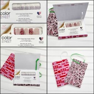 Color Street Nail Polish Strip Bundle with Holiday Card Covers NWT